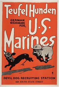 "Teufelhunden," Recruiting poster by Charles B. Falls