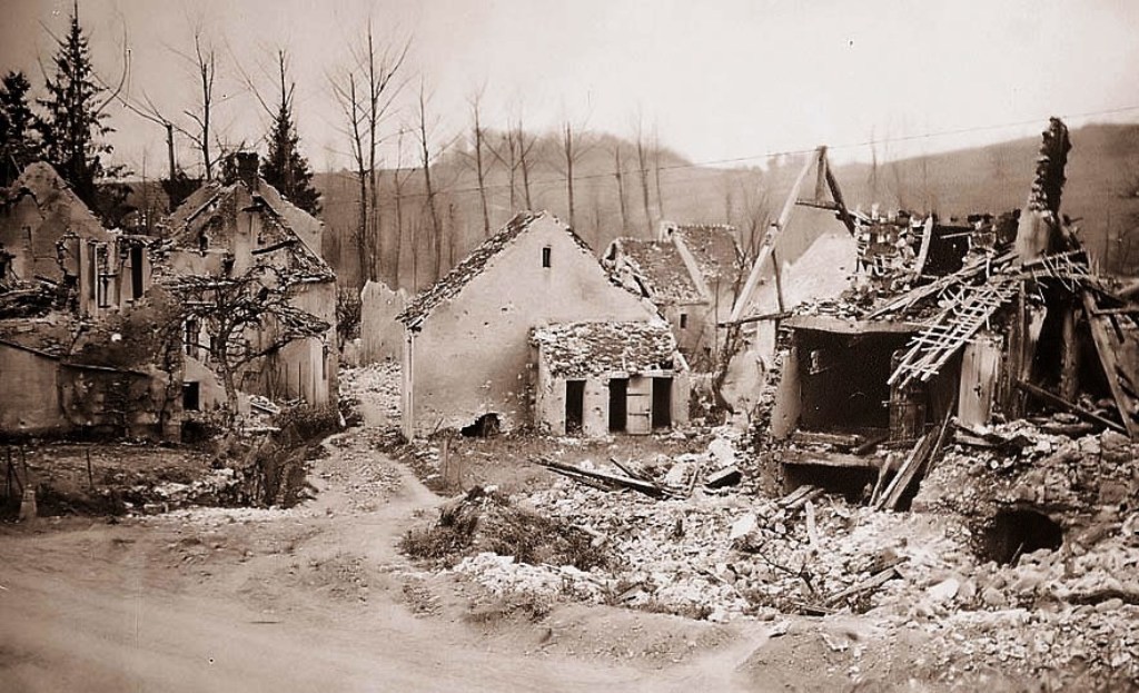 Ruins of a town near Belleau Woods.